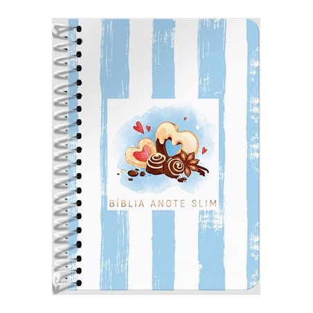 Bíblia Anote Slim NVT Capa dura "Chocolate" com espiral